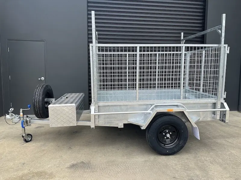 7×4 Single Axle Trailer Galvanized Box Trailers 750kg ATM